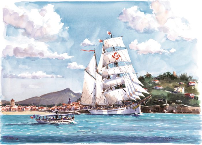 Biscaye 2019 Aquarelle Guy L Hostis