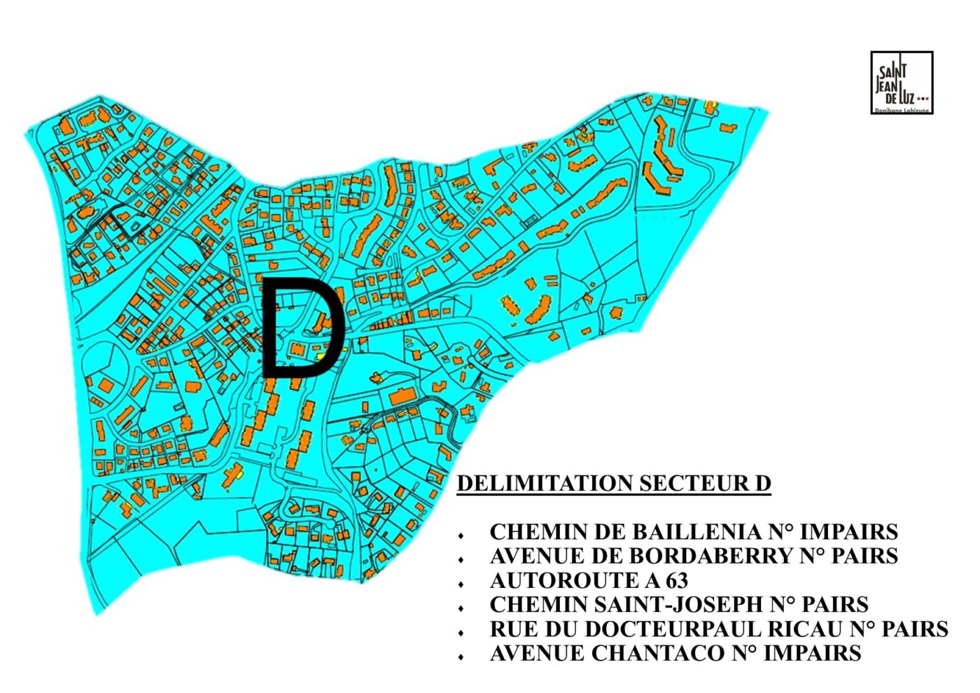 Délimitation des quartiers - Saint-Jean-de-Luz